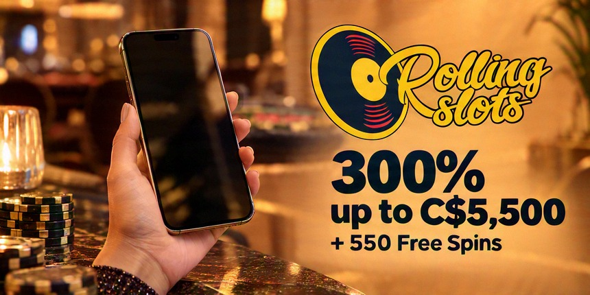 Casino Review Rolling Slots 300% up to C$5,500 + 550 Free Spins